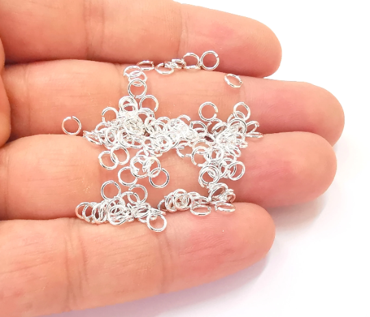 20 Sterling Silver Jumpring (4,5mm, 20 Gauge) Strong Jumpring 925 Silver Findings G30074