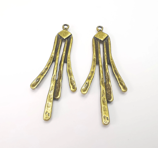 Antique Bronze Unique Dangle Charms Pendant, Antique Bronze Plated DIY Charms (68x26mm) G28267