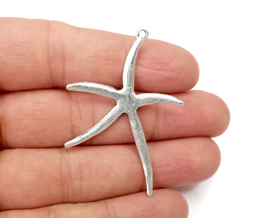 Starfish Charms Antique Silver Plated Charms (52x37mm) G28021