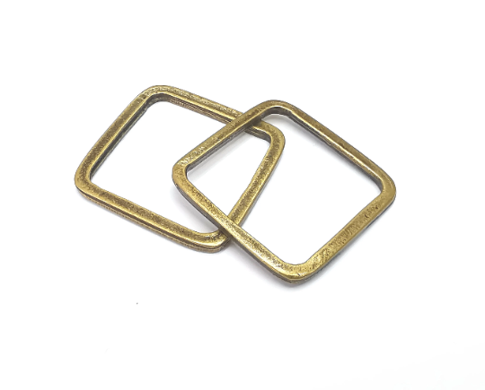 Square Connector Charms Antique Bronze Plated Findings (26mm) G28074