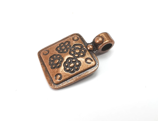 Flowers Charms, Sun flower Charms, Daisy Charms, Antique Copper Plated Plants Charms (26x17mm) G28973