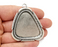 Ethnic Frame Pendant Blank Antique silver plated (40x40mm Blank Size) G28251