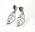 Leaf Silver Earring Set Base Wire Antique Silver Plated Brass Earring Base (10mm blank) G28325