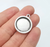 Round Pendant Blank Bezel Resin Mosaic Mountings Antique Silver Plated Charms (29x24mm)( 20 mm Bezel Inner Size) G29524