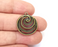 Tidal Wave Swirl Spirals Charms Antique Bronze Plated (25x22mm) G28265