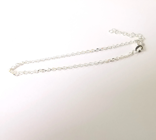 Sterling Silver Finished Bracelet Chain Rolo Chain Bangle Chain 925 Solid Silver Ready ball chain (17cm-6,6inch) G30033