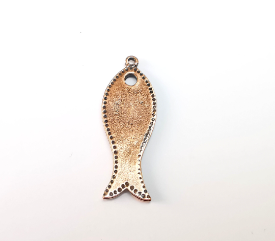 Fish Charms Antique Copper Plated Charms (42x15mm) G29803