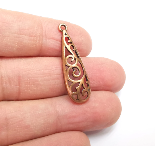 Branched Pattern Charms Antique Copper Plated Charms (34x10mm) G29570