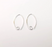 Solid Sterling Silver Earring Hook 925 Silver Earring Wire Findings (18mm) G30022