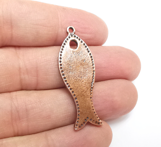 Fish Charms Antique Copper Plated Charms (42x15mm) G29803