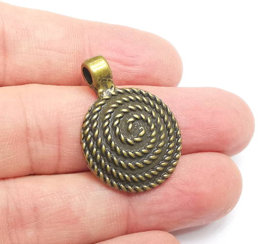 Bronze Dangle Charms, Antique Bronze Plated (32x23mm) G29589
