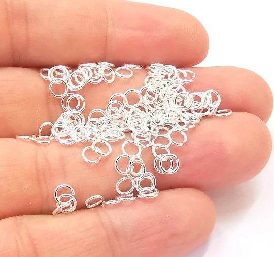 20 Sterling Silver Jumpring (4,5mm, 20 Gauge) Strong Jumpring 925 Silver Findings G30074