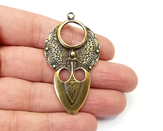 Bird Skull Charms Antique Bronze Plated Charms (59x32mm) G28041