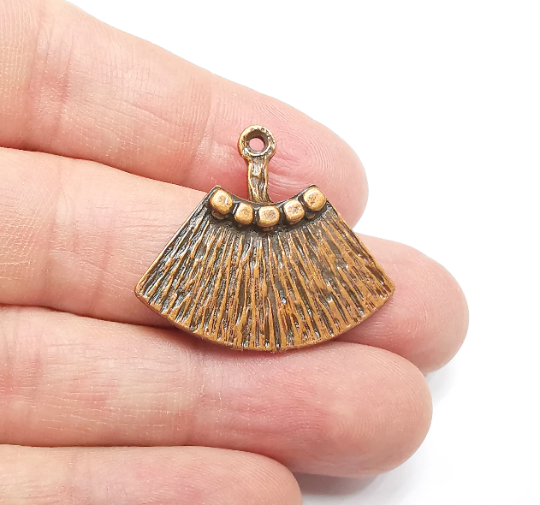 Copper Dangle Charms, Earring Charms, Ethnic Charms Tuareg Charms Antique Copper Plated Charm (32x29mm) G29506