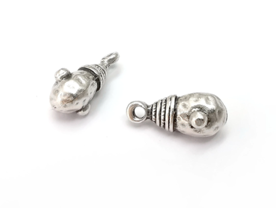 Ethnic Charms, Antique Silver Plated (18x8mm) G28765