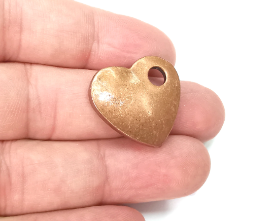 Heart Charms, Antique Copper Plated (24x22mm) G28964