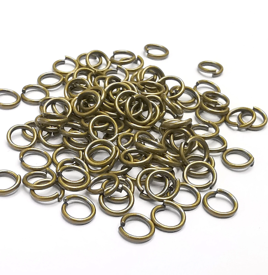 50 Antique Bronze Brass Jumpring (5 mm) (Thickness 0.8mm - 20 Gauge) Antique Bronze Plated Brass Jumpring Findings G29389
