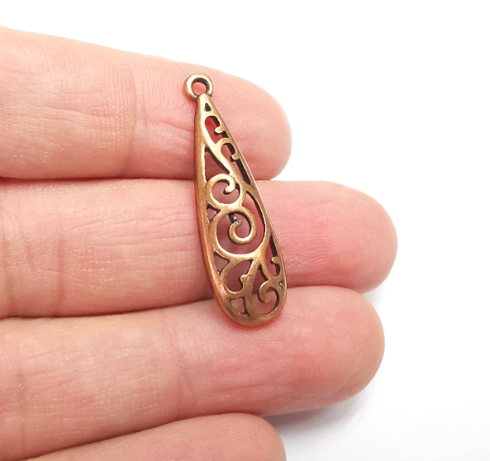 Branched Pattern Charms Antique Copper Plated Charms (34x10mm) G29570