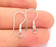 2 Solid Sterling Silver Earring Hook 925 Silver Earring Wire Findings (20mm) G30064