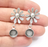 Flower Dangle Earring Base Wire Earring Blank Antique Silver Plated Brass Earring Base (10mm blank) G26715