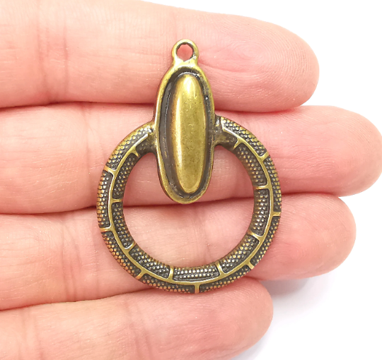 Antique Bronze Unique Charms, Antique Bronze Plated DIY Charms (44x32mm) G28208
